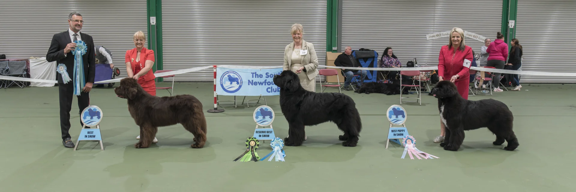 Winners line-up at Southern Newfoundland Club Open Show 2023